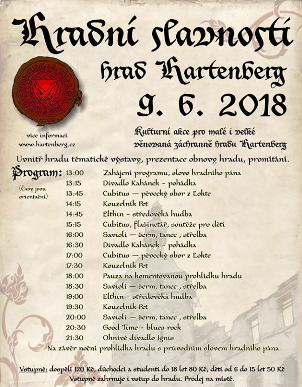 Hartenberg hradní slavnosti červen