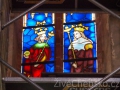 Nové vitrážové okno připomíná svatbu Václava II. s Gutou Habsburskou